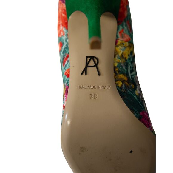 Pre Loved Paul Andrew Vintage Women floral print Heels - Picture 6 of 8